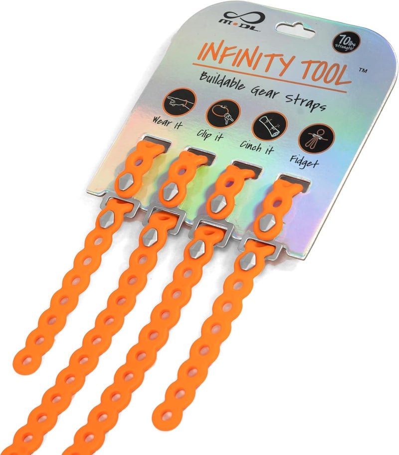 MDL Infinity Tool™ 2.0 Modular Straps (4-Pack) - Flexible Multi-Tool, Gear Strap, Wearable Gadget for Outdoor Adventure, Survival, Camping, Travel, EDC - Image 1